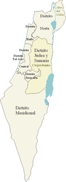 Mapa de Israel.